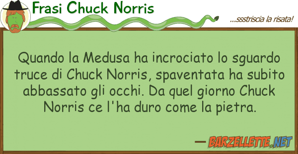 Frasi Chuck Norris quando medusa ha incrociato sguard