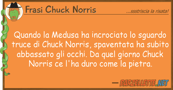Frasi Chuck Norris quando medusa ha incrociato sguard