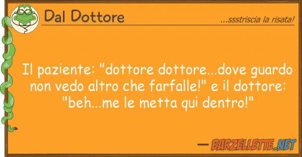 Dal Dottore paziente: "dottore dottore...dove gu