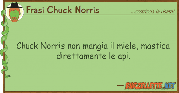 Frasi Chuck Norris chuck norris mangia miele, mastic