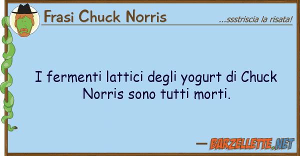 Frasi Chuck Norris fermenti lattici yogurt chuck