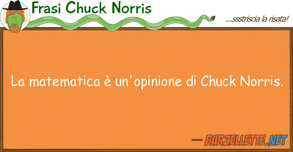 Frasi Chuck Norris matematica è un'opinione chuck no