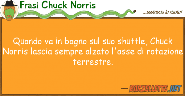 Frasi Chuck Norris quando va bagno shuttle, chuc