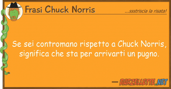 Frasi Chuck Norris sei contromano rispetto chuck norri