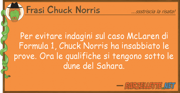 Frasi Chuck Norris evitare indagini caso mclaren