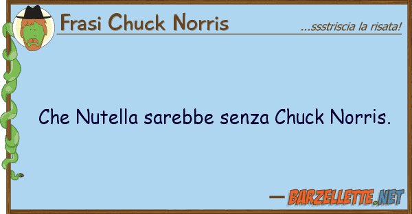 Frasi Chuck Norris nutella sarebbe senza chuck norris.
