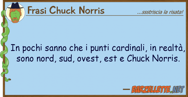 Frasi Chuck Norris pochi sanno punti cardinali,