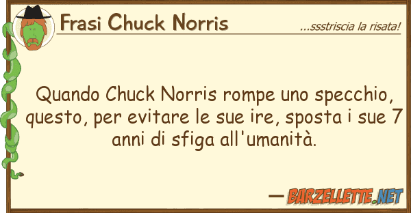 Frasi Chuck Norris quando chuck norris rompe specchio,