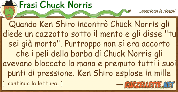 Frasi Chuck Norris quando ken shiro incontrò chuck norris