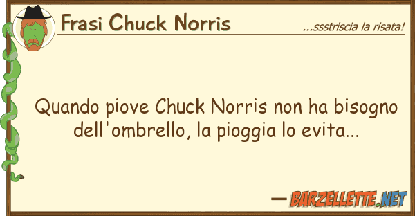 Frasi Chuck Norris quando piove chuck norris ha bisogno