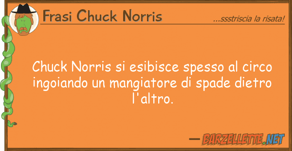 Frasi Chuck Norris chuck norris esibisce spesso circo