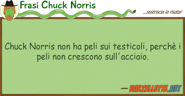 Frasi Chuck Norris chuck norris ha peli testicoli,