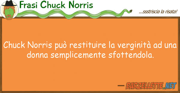 Frasi Chuck Norris chuck norris può restituire verginit