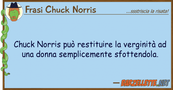 Frasi Chuck Norris chuck norris può restituire verginit