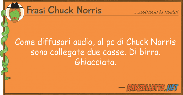 Frasi Chuck Norris diffusori audio, pc chuck nor