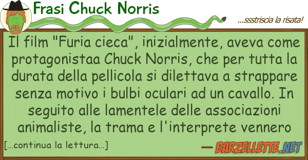 Frasi Chuck Norris film "furia cieca", inizialmente, ave
