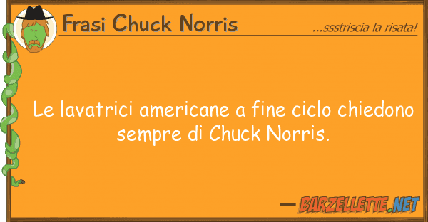 Frasi Chuck Norris lavatrici americane fine ciclo chie