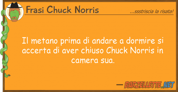 Frasi Chuck Norris metano prima andare dormire
