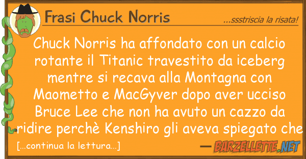 Frasi Chuck Norris chuck norris ha affondato calcio