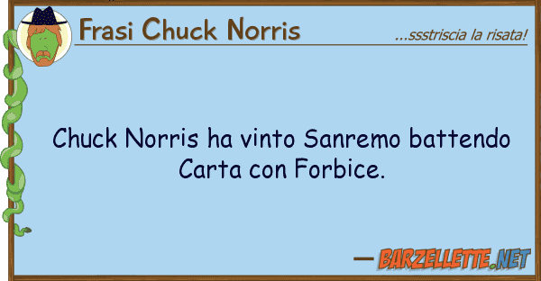 Frasi Chuck Norris chuck norris ha vinto sanremo battendo