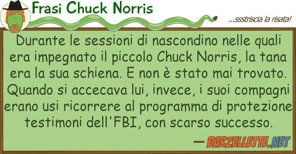 Frasi Chuck Norris durante sessioni nascondino