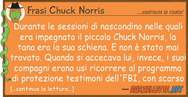 Frasi Chuck Norris durante sessioni nascondino