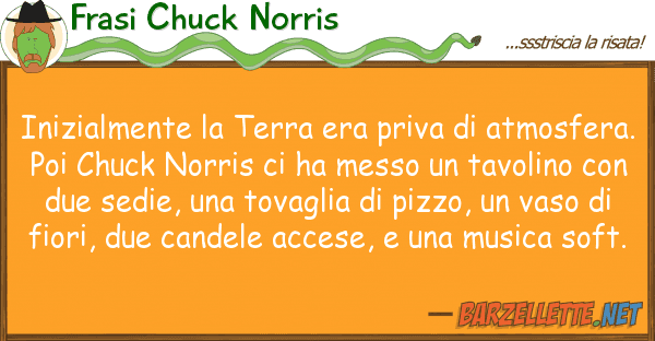 Frasi Chuck Norris inizialmente terra era priva atmos