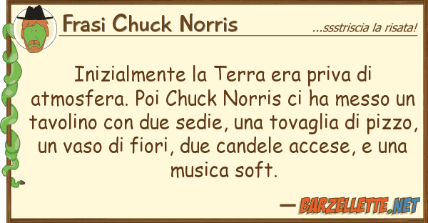 Frasi Chuck Norris inizialmente terra era priva atmos