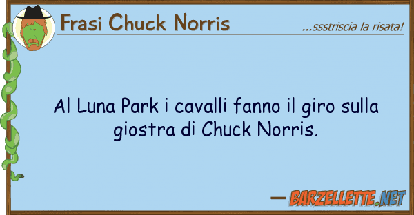 Frasi Chuck Norris luna park cavalli fanno giro