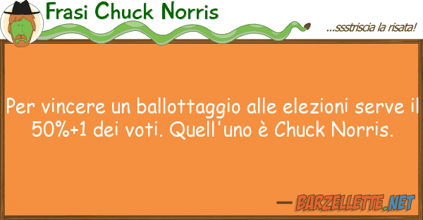 Frasi Chuck Norris vincere ballottaggio elezion