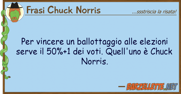 Frasi Chuck Norris vincere ballottaggio elezion