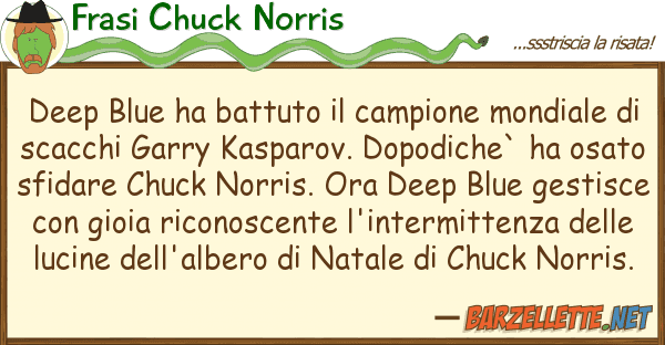 Frasi Chuck Norris deep blue ha battuto campione mondial