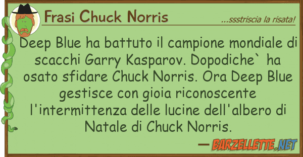 Frasi Chuck Norris deep blue ha battuto campione mondial