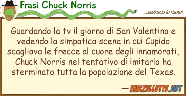 Frasi Chuck Norris guardando tv giorno san valenti