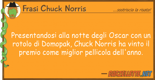 Frasi Chuck Norris presentandosi notte oscar