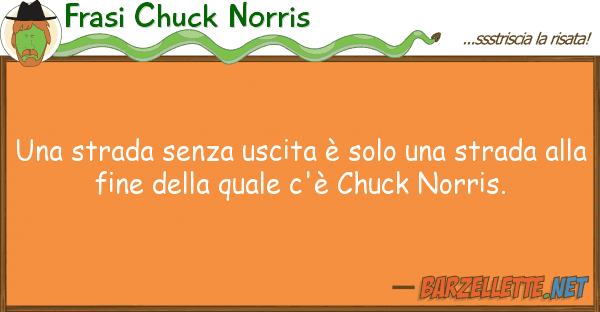 Frasi Chuck Norris strada senza uscita è solo stra