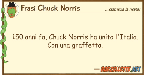 Frasi Chuck Norris 150 anni fa, chuck norris ha unito l'ita