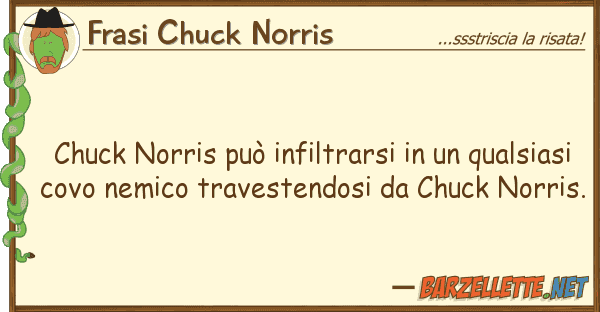 Frasi Chuck Norris chuck norris può infiltrarsi qual