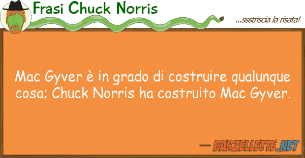 Frasi Chuck Norris mac gyver è grado costruire qualu