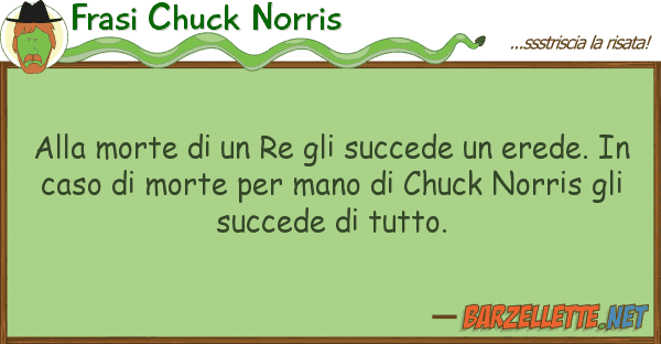 Frasi Chuck Norris morte re succede erede