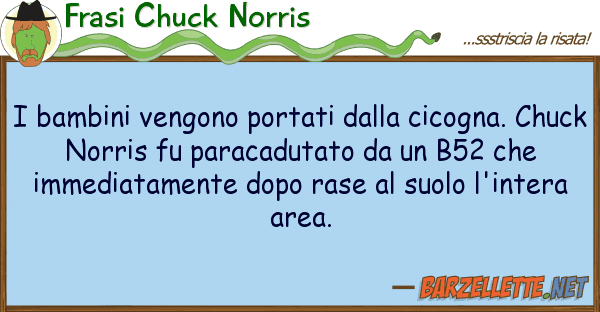 Frasi Chuck Norris bambini vengono portati cicogna.