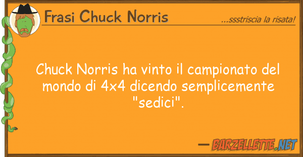 Frasi Chuck Norris chuck norris ha vinto campionato