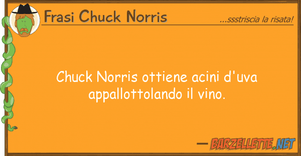 Frasi Chuck Norris chuck norris ottiene acini d'uva appallo