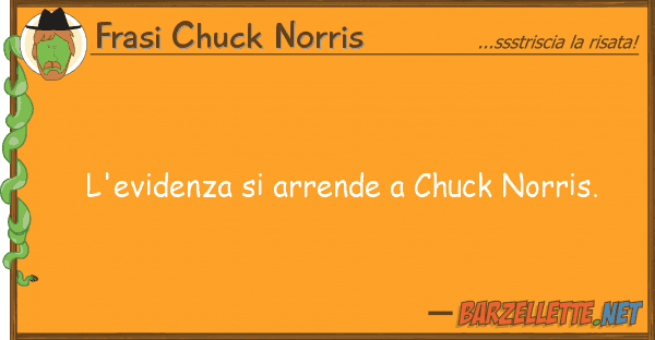 Frasi Chuck Norris l'evidenza arrende chuck norris.
