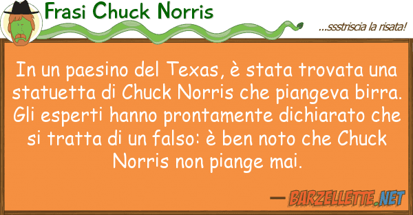 Frasi Chuck Norris paesino texas, è stata trovat