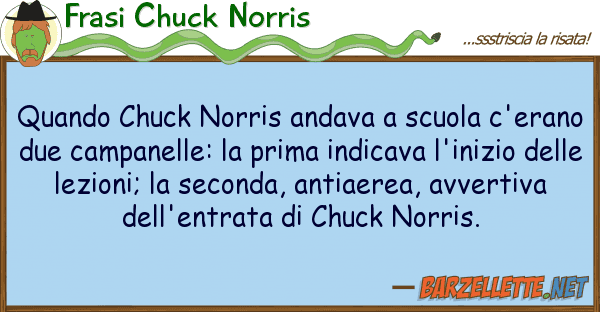 Frasi Chuck Norris quando chuck norris andava scuola c'er