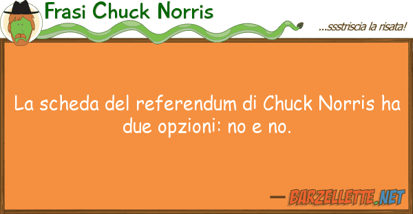 Frasi Chuck Norris scheda referendum chuck norris