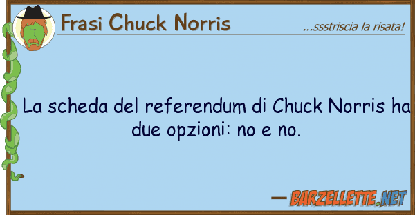 Frasi Chuck Norris scheda referendum chuck norris