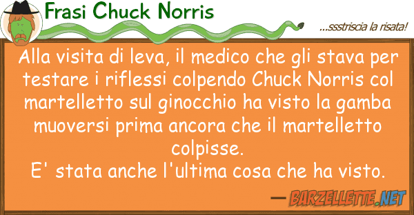 Frasi Chuck Norris visita leva, medico s