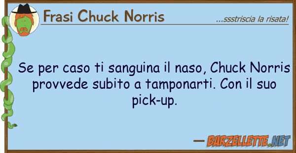 Frasi Chuck Norris caso sanguina naso, chuck n